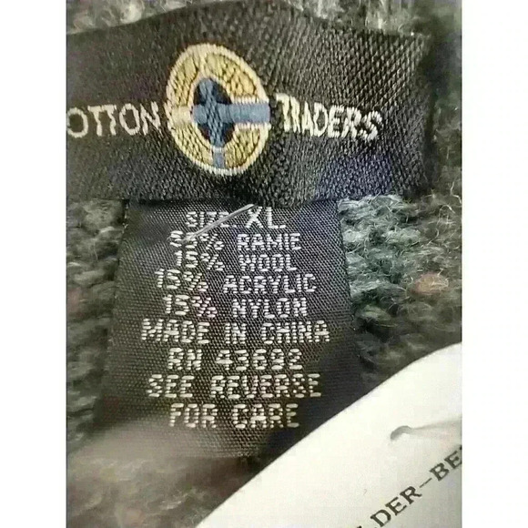 Cotton Traders Men's Sweater Size XL Wool Blend Elbow Shoulder Patch Pullover - Picture 4 of 8